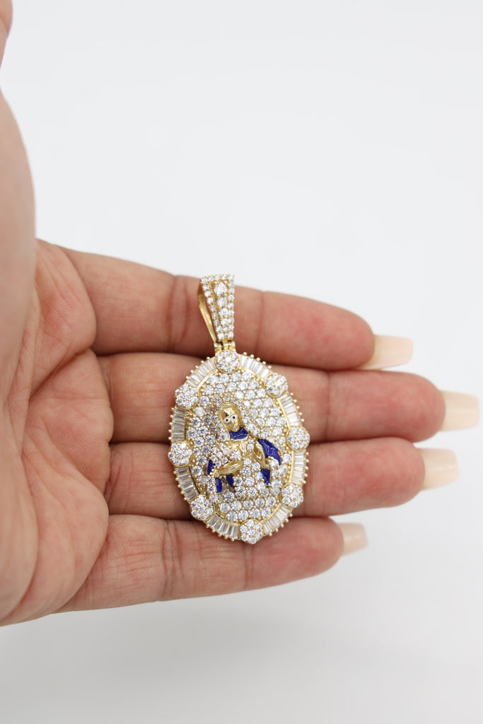 *NEW* 207 14k Cz Virgen Pendant - JTJ™ - Javierthejeweler