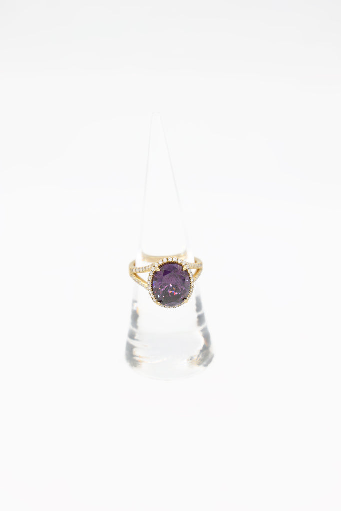 *NEW* 207 14K Cz Fancy Purple Ring JTJ™ - Javierthejeweler