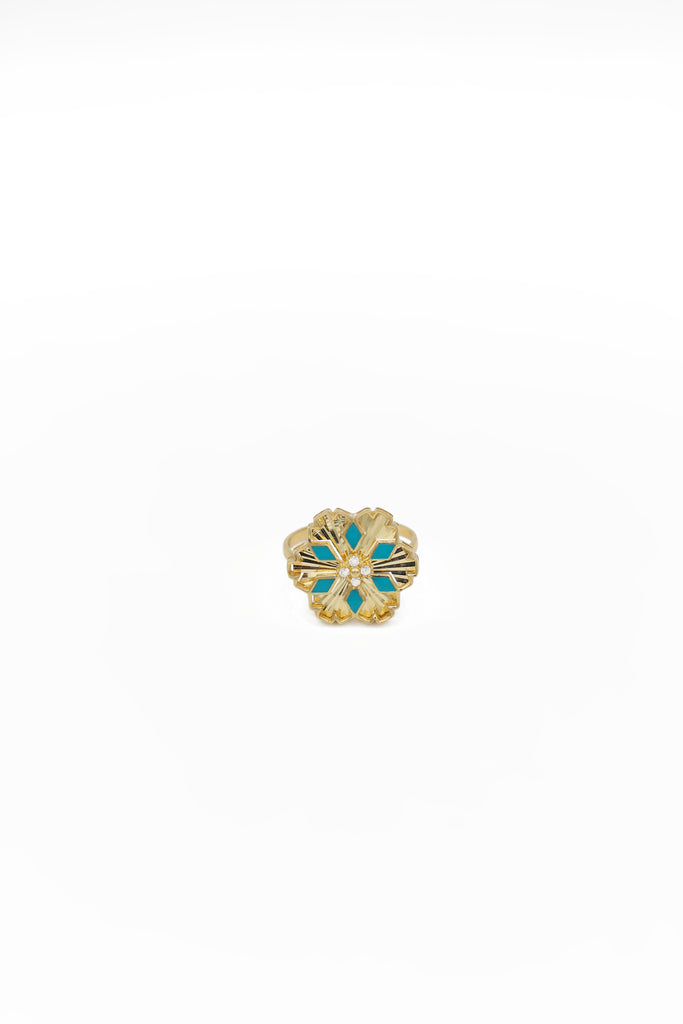 *NEW* 207 14K Cz Fancy Aqua Ring JTJ™ - Javierthejeweler