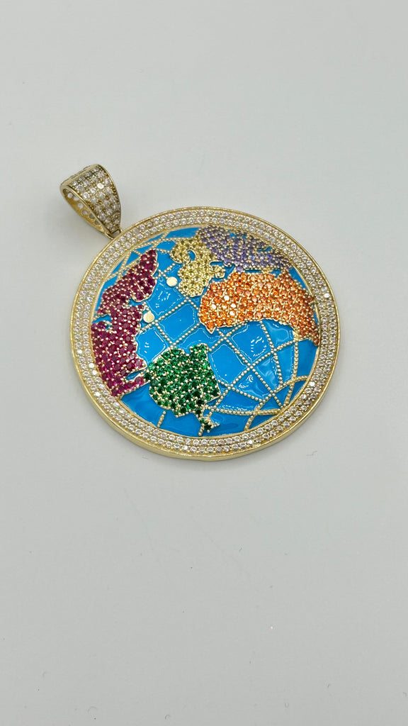 *NEW* 207 14K Multicolor World Pendant - JTJ - Javierthejeweler