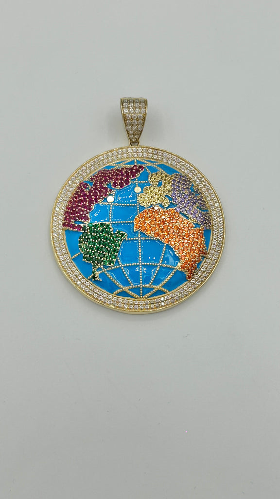 *NEW* 207 14K Multicolor World Pendant - JTJ - Javierthejeweler