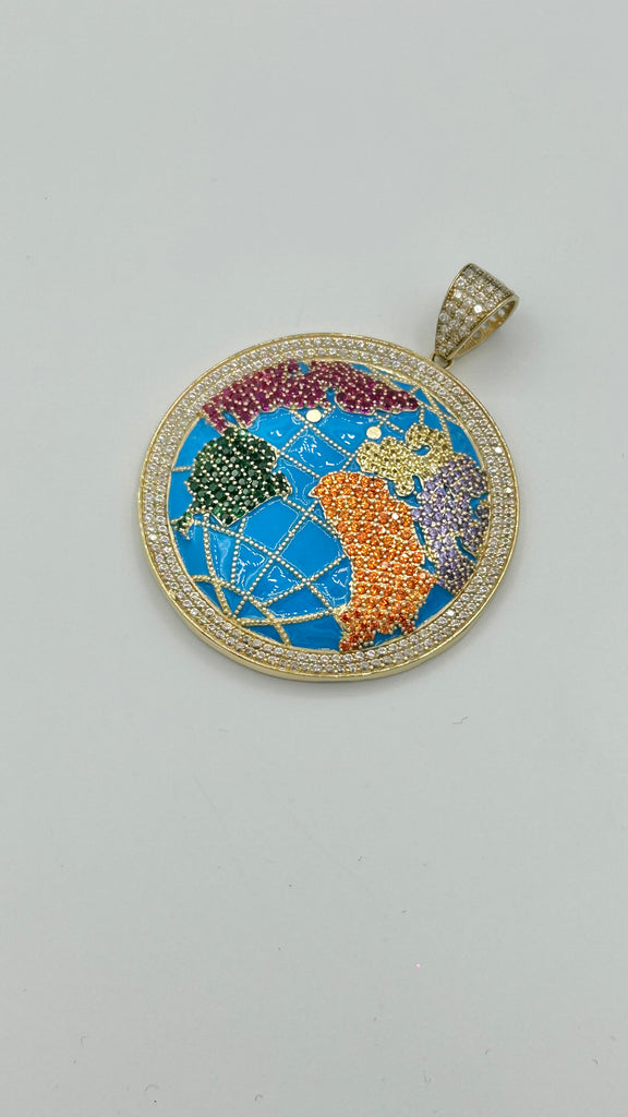 *NEW* 207 14K Multicolor World Pendant - JTJ - Javierthejeweler