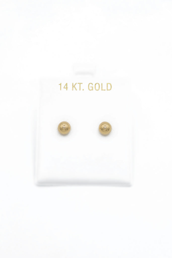 *NEW* 14k Gold Ball Stud Earrings (5MM) 🤯 JTJ™ - Javierthejeweler