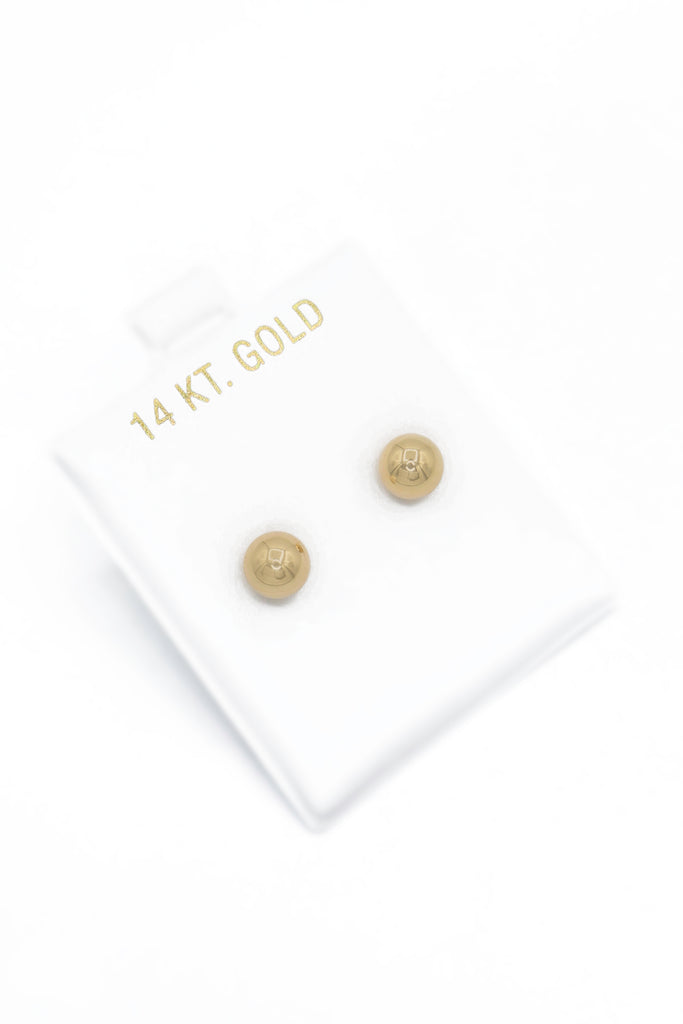 *NEW* 14k Gold Ball Stud Earrings (6MM) 🤯 JTJ™ - Javierthejeweler