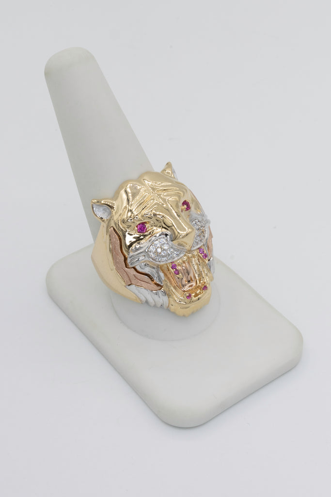 *NEW* 14k Men’s CZ Ring (Tiger) JTJ™ - Javierthejeweler