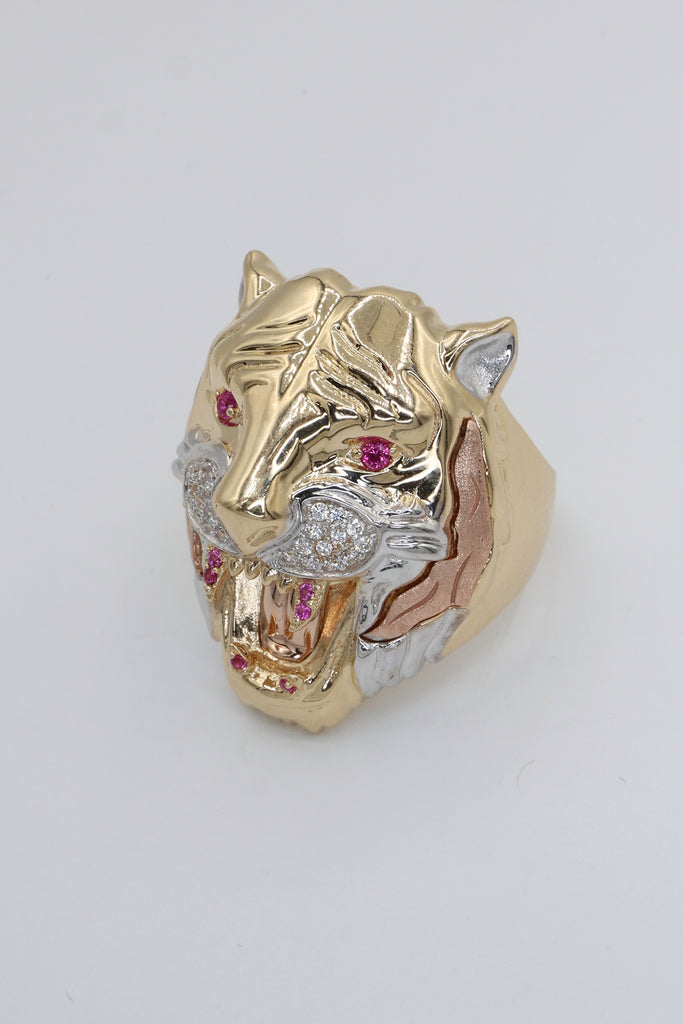 *NEW* 14k Men’s CZ Ring (Tiger) JTJ™ - Javierthejeweler