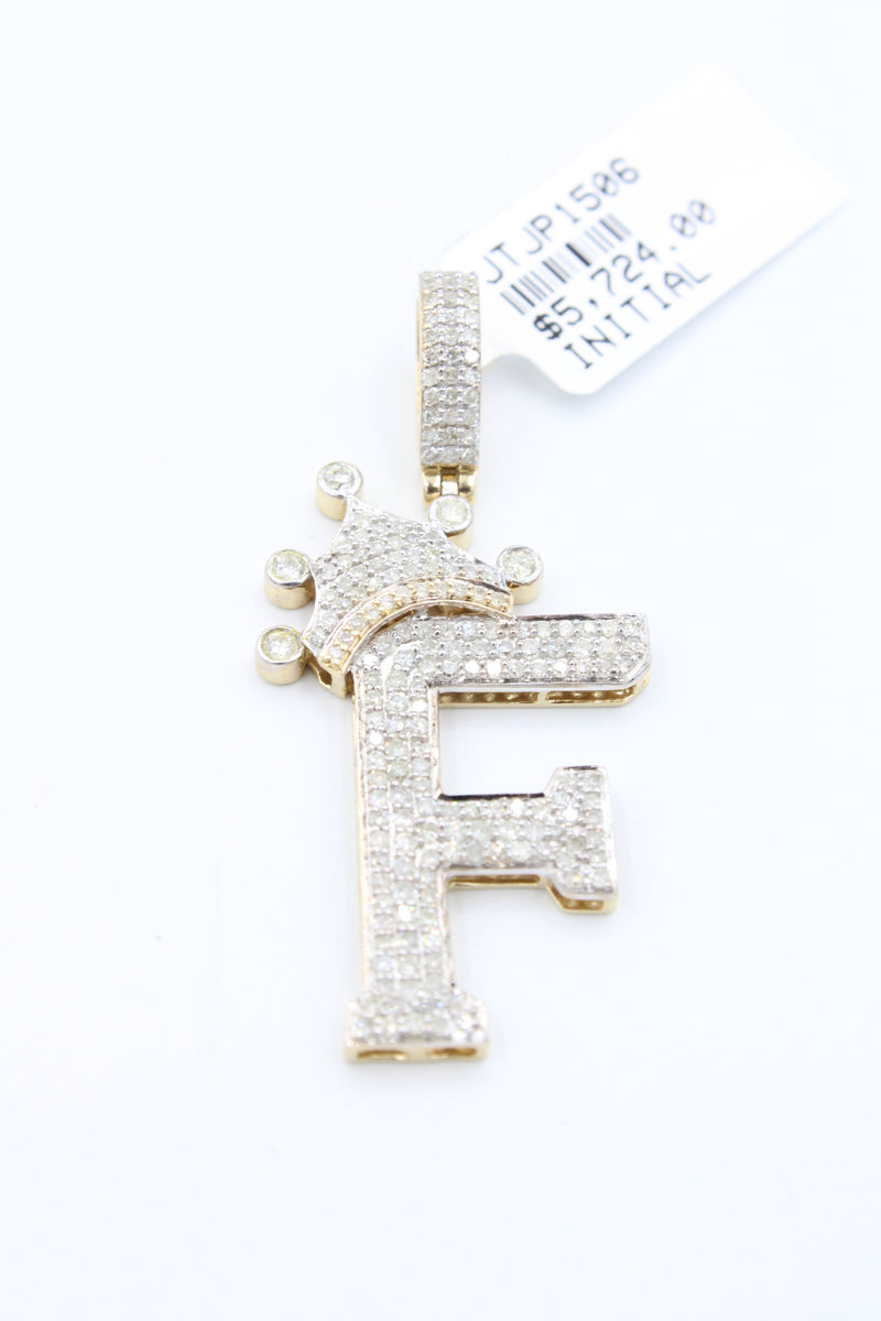 *NEW* 14K Initial F Pendant 💎VS Diamonds💎 JTJ™ | Javierthejeweler