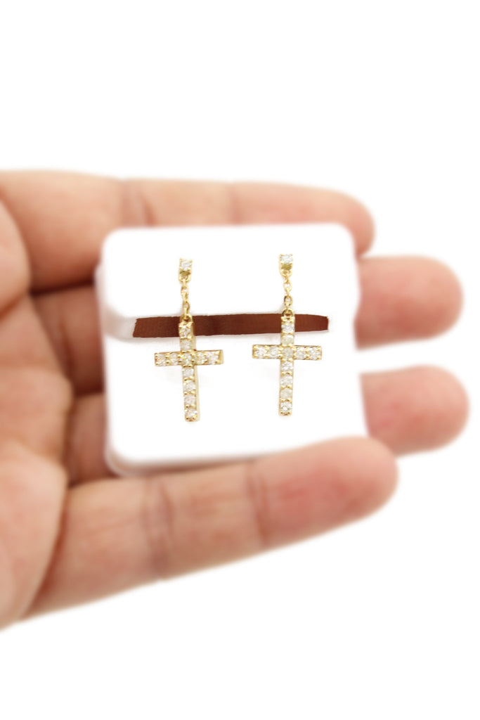 *NEW* 14K 💎💎 (VVS) Cross Diamond Earrings JTJ™ - Javierthejeweler