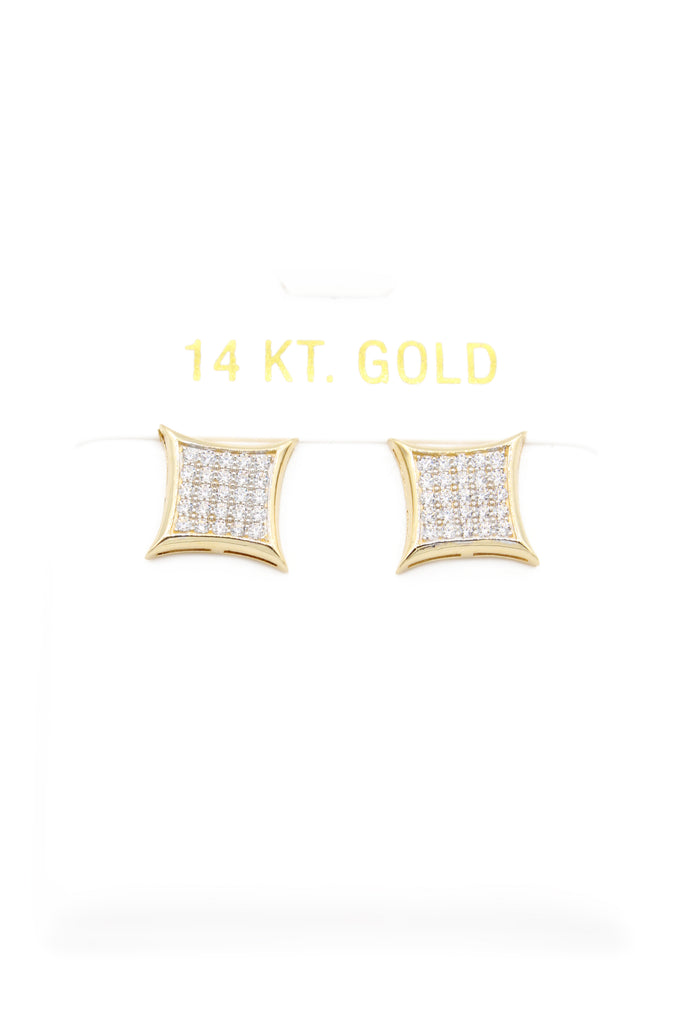 *NEW* 14k L Square CZ Earrings JTJ™ - Javierthejeweler