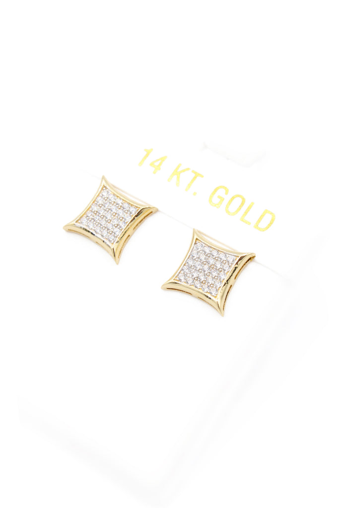 *NEW* 14k L Square CZ Earrings JTJ™ - Javierthejeweler