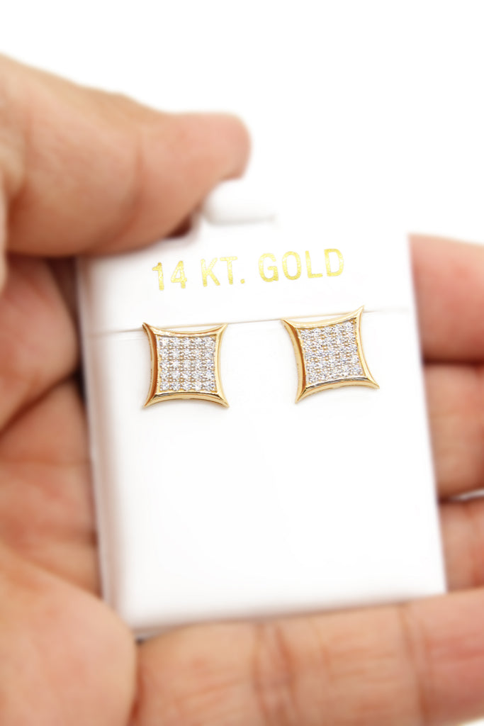 *NEW* 14k L Square CZ Earrings JTJ™ - Javierthejeweler