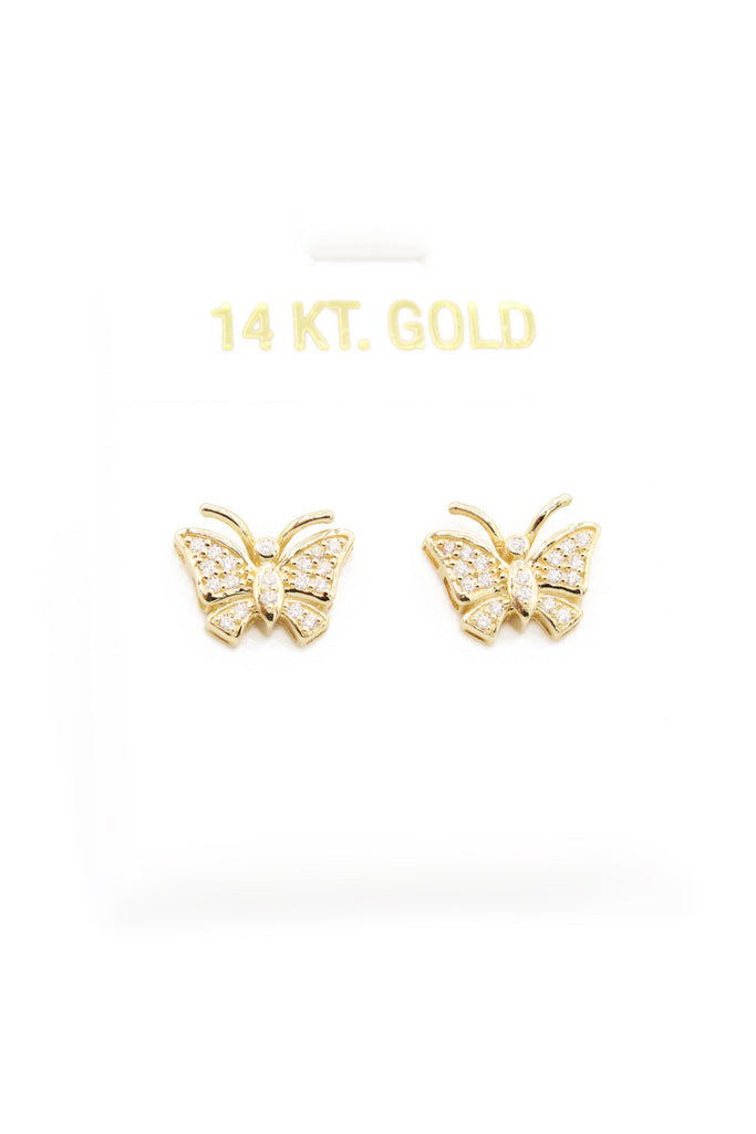 *NEW* 14k Butterfly CZ Earrings JTJ™ - Javierthejeweler