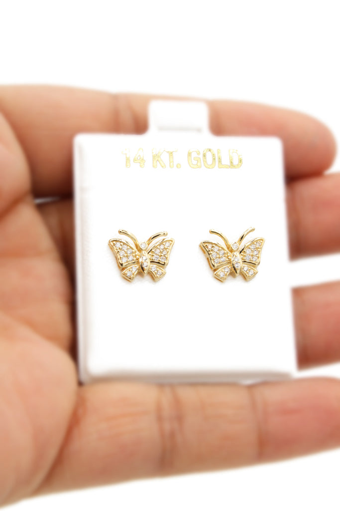 *NEW* 14k Butterfly CZ Earrings JTJ™ - Javierthejeweler