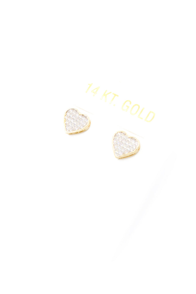 *NEW* 14K Heart CZ Earrings - JTJ™ - Javierthejeweler