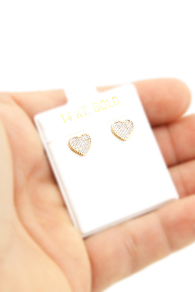 *NEW* 14K Heart CZ Earrings - JTJ™ - Javierthejeweler