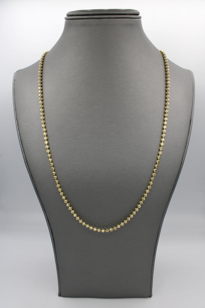 *NEW* 14K Gold Moon Cut Chain (3MM- 24” inches) JTJ™- - Javierthejeweler