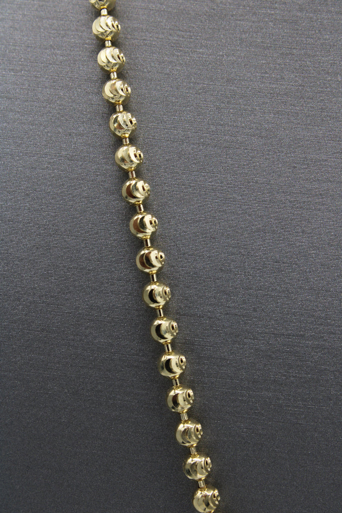 *NEW* 14K Gold Moon Cut Chain (3MM- 24” inches) JTJ™- - Javierthejeweler