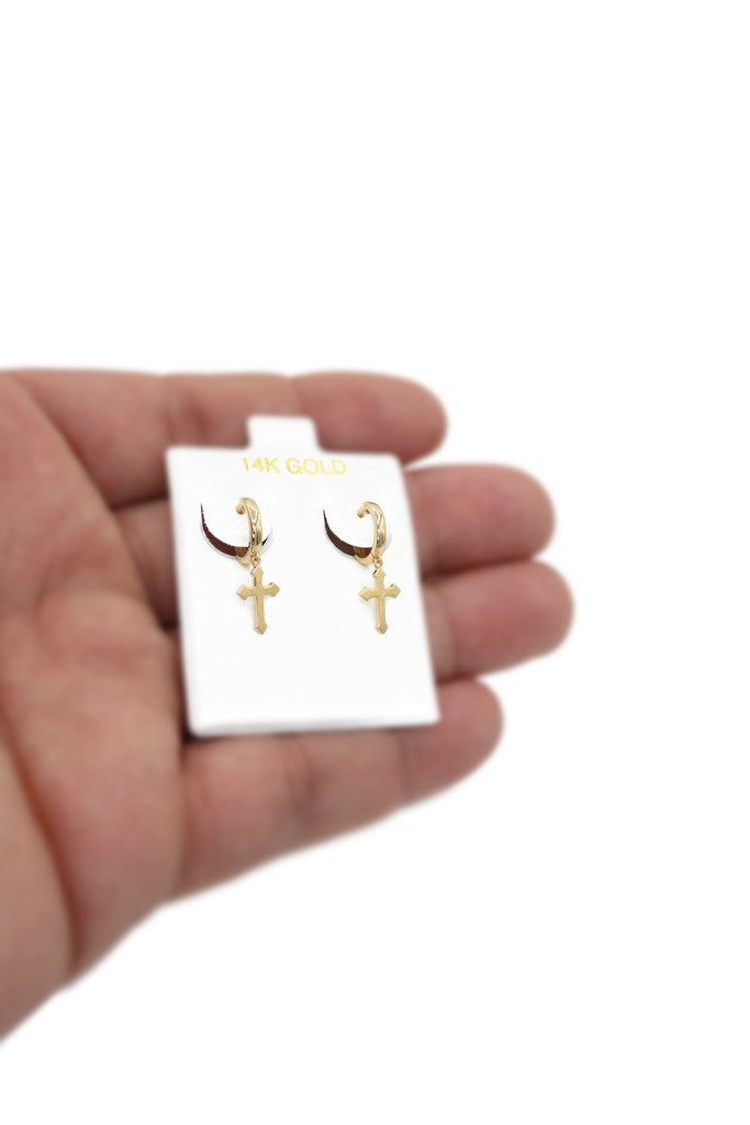 *NEW* 14k Cross Hoop Earrings JTJ™ - Javierthejeweler