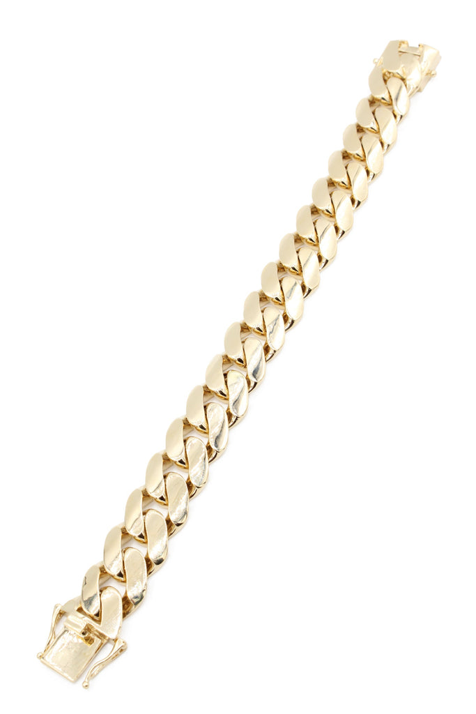 *NEW* 14K Cuban Semi Solid Bracelet (18.2MM) NU LINK JTJ™ - Javierthejeweler
