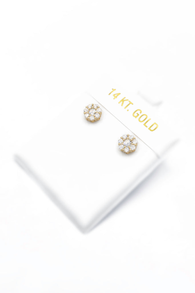 *NEW* 14k Flower CZ Earrings JTJ™ - Javierthejeweler