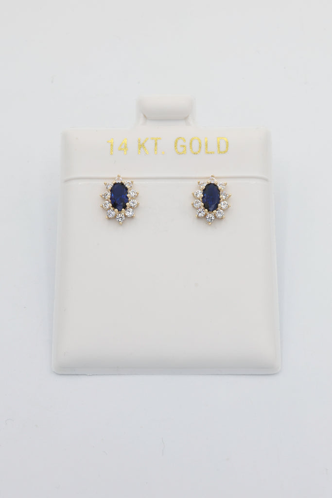 *NEW* 14k CZ Earrings (Blue) JTJ™ - Javierthejeweler