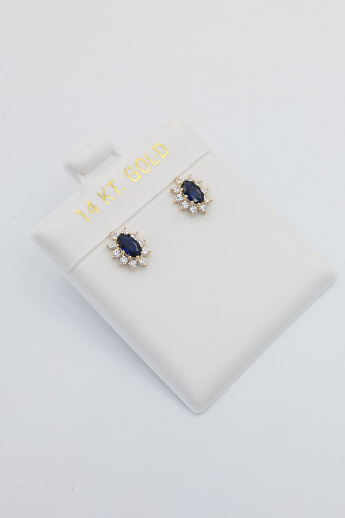 *NEW* 14k CZ Earrings (Blue) JTJ™ - Javierthejeweler