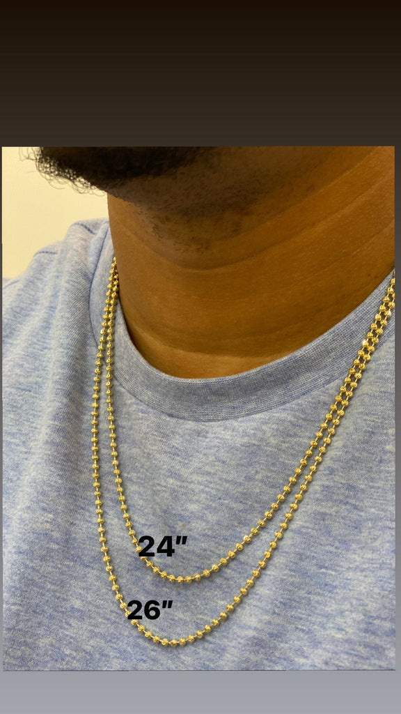 14K Gold Moon Cut Chain JTJ™- - Javierthejewelernyc