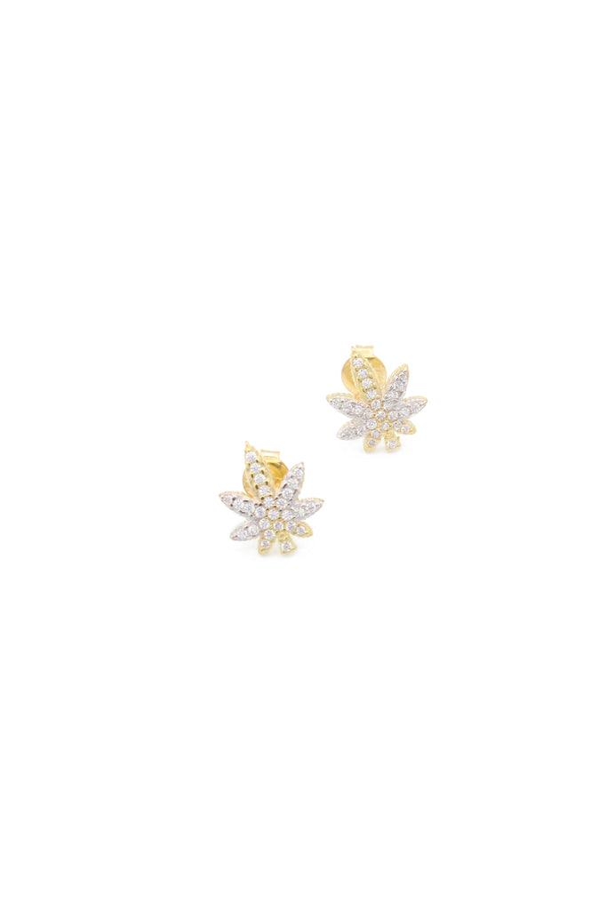 *NEW* 14K CZ Cannabis Earrings JTJ™ - Javierthejeweler