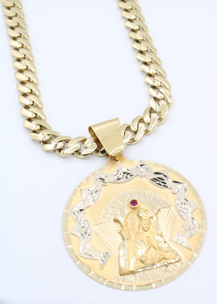 *NEW* PA 14K Virgen Pendant w/Hollow 🇮🇹 ITTALLO Chain (22 ” inches) JTJ™- - Javierthejeweler