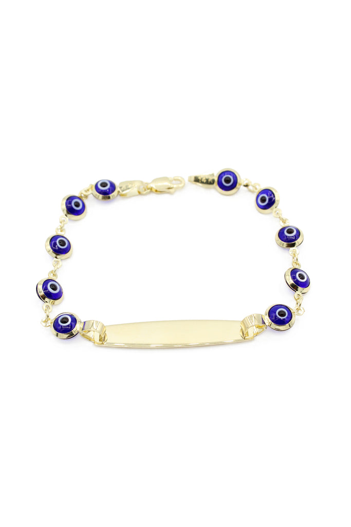 *NEW* 14K Fátima Eye 🧿 Baby Bracelet For Engraving -JTJ™ - Javierthejeweler