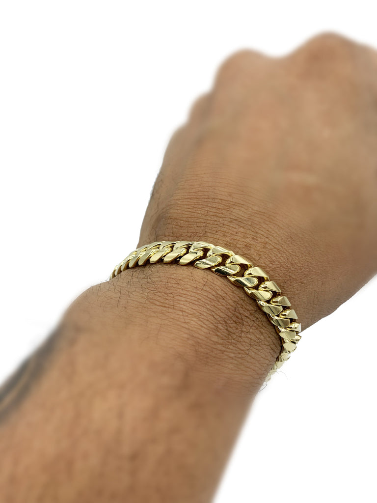 *NEW* 14k Miami Solid Cuban Link Bracelet -JTJ™- - Javierthejeweler