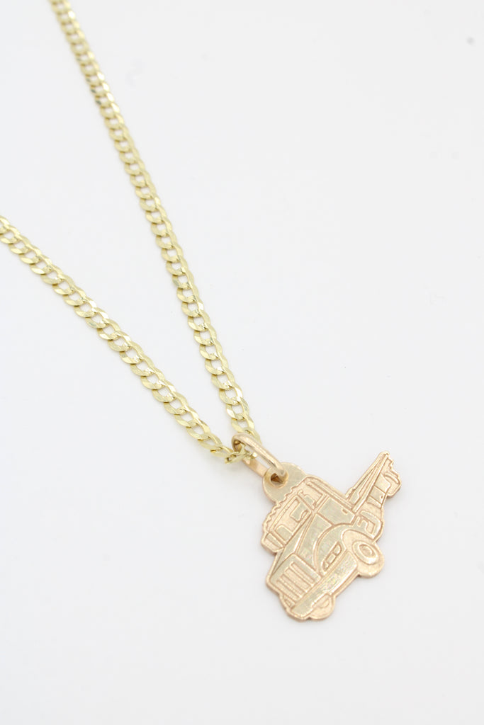 *NEW* 14K Truck Pendant W/ Solid Cuban Chain 🚛 JTJ™ - Javierthejeweler