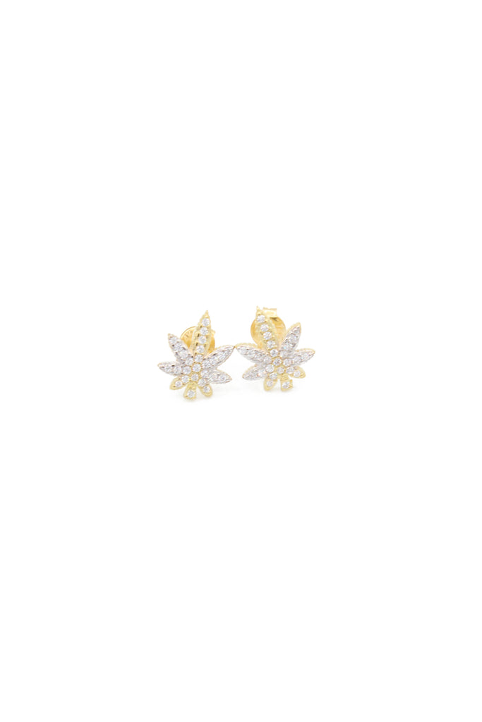 *NEW* 14K CZ Cannabis Earrings JTJ™ - Javierthejeweler