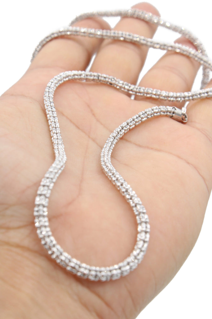 *NEW* 14K 14k Gold Moon Iced Chain JTJ™ - - Javierthejeweler