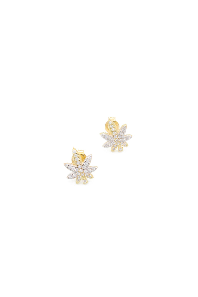 *NEW* 14K CZ Cannabis Earrings JTJ™ - Javierthejeweler